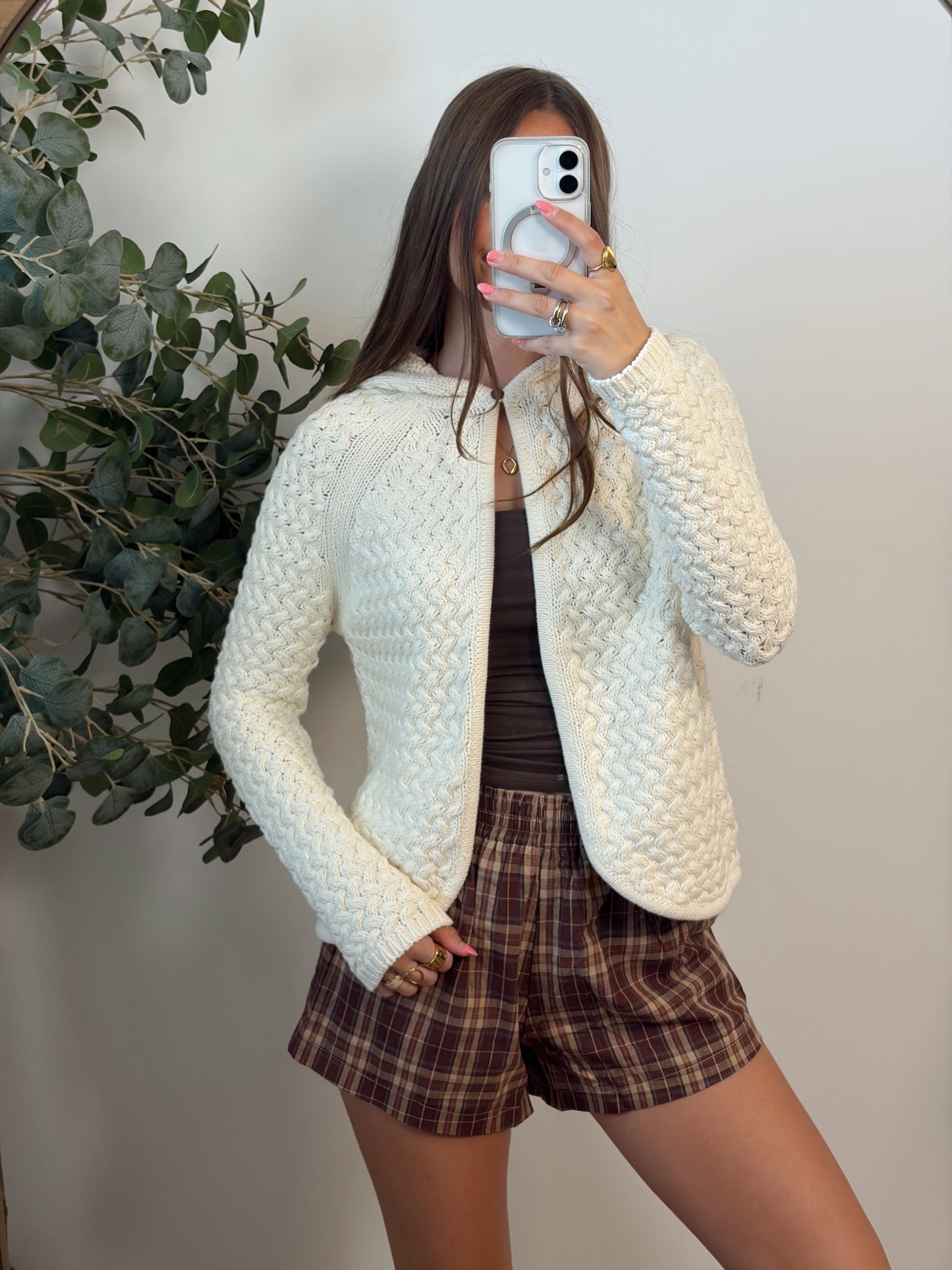 One Button Knit Cardigan