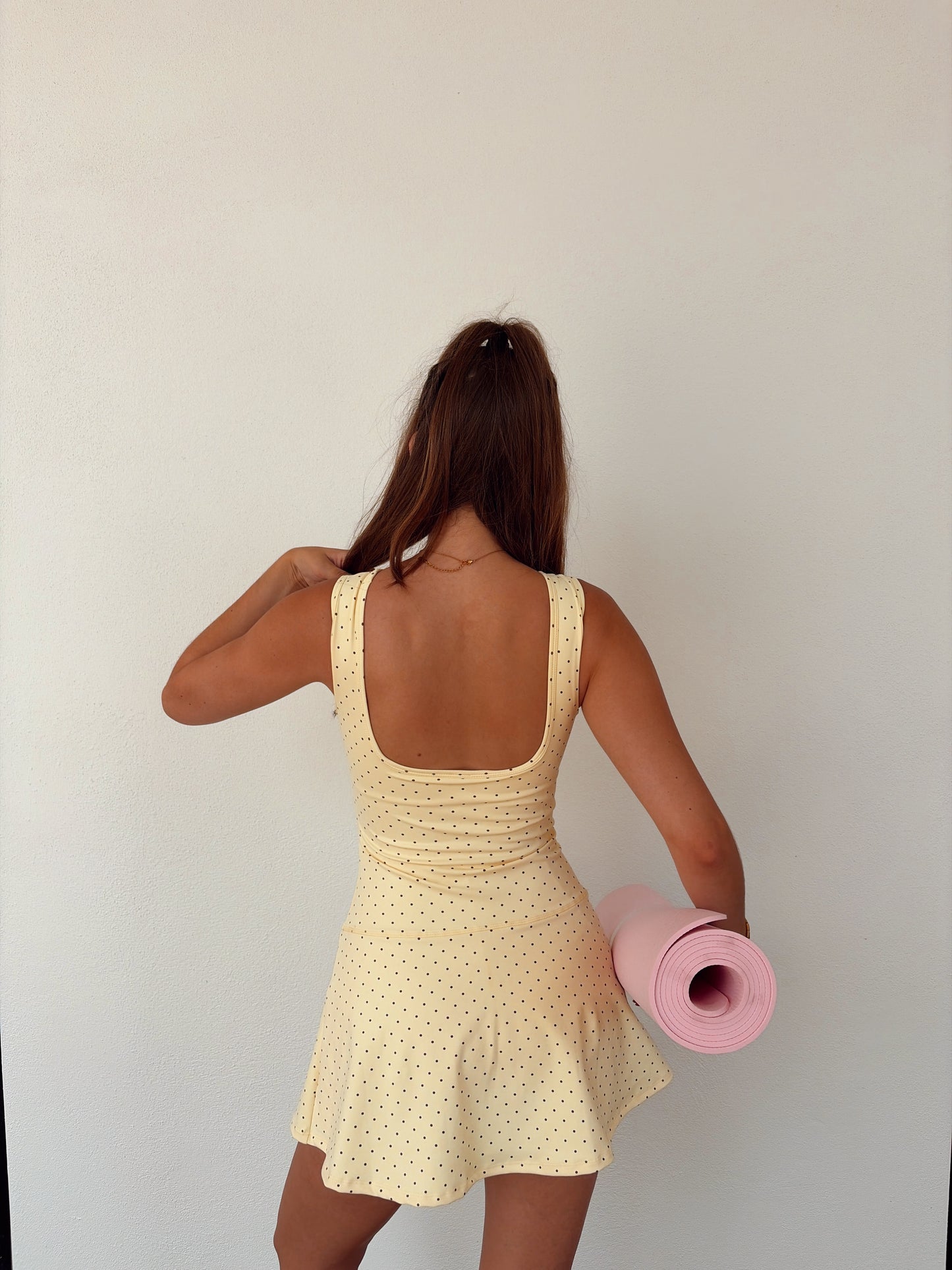 Honeycomb Dots Romper Dress