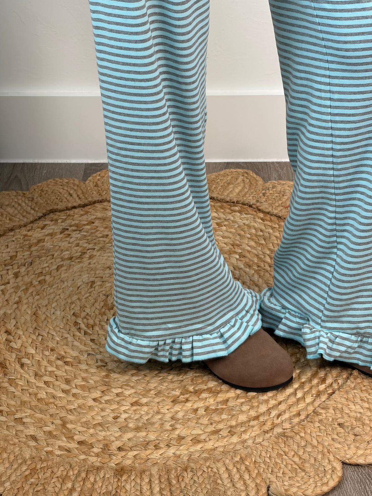 Blue/Grey Stripe Pant Set