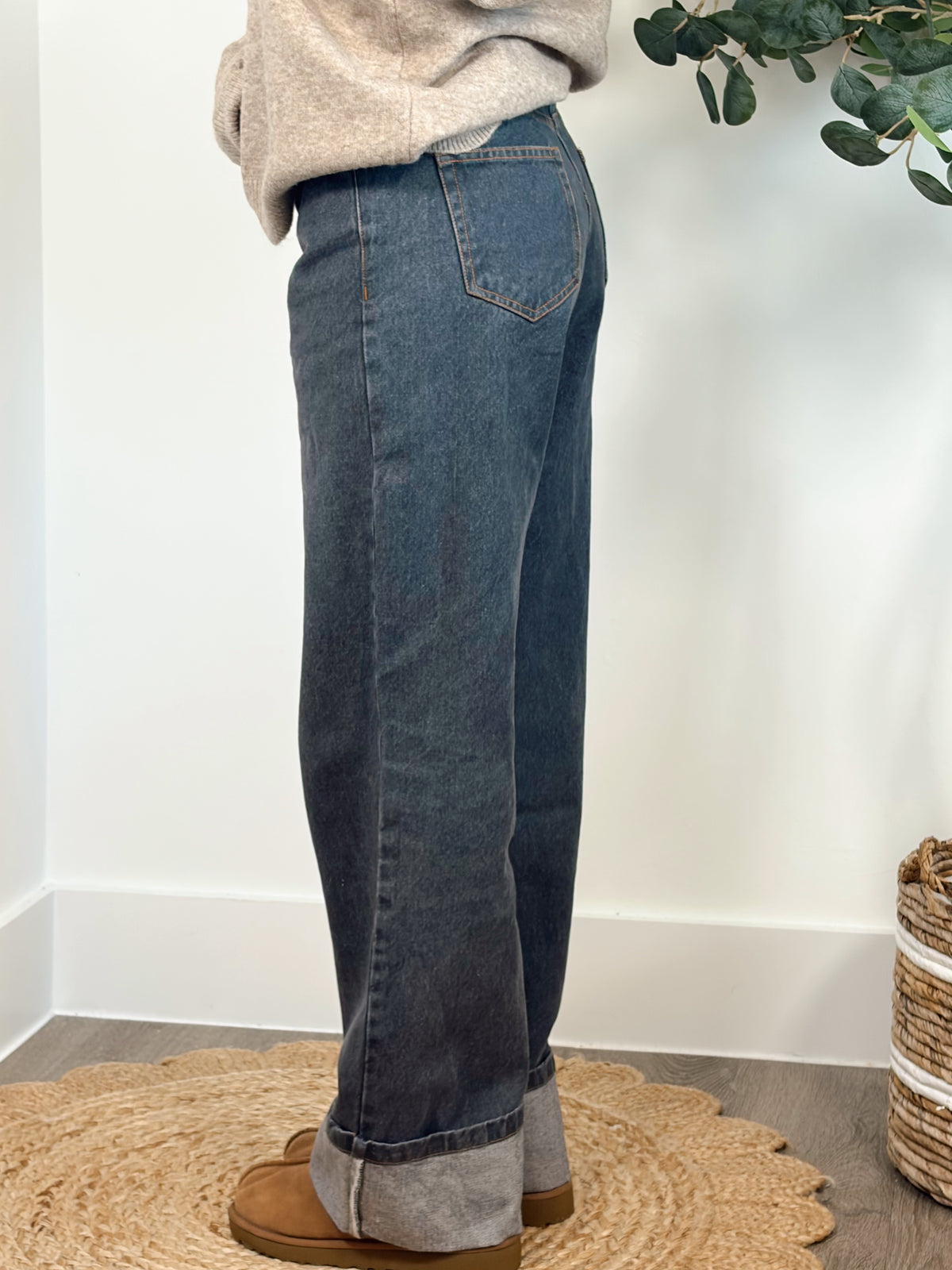 Ash Cuffed Denim Pant
