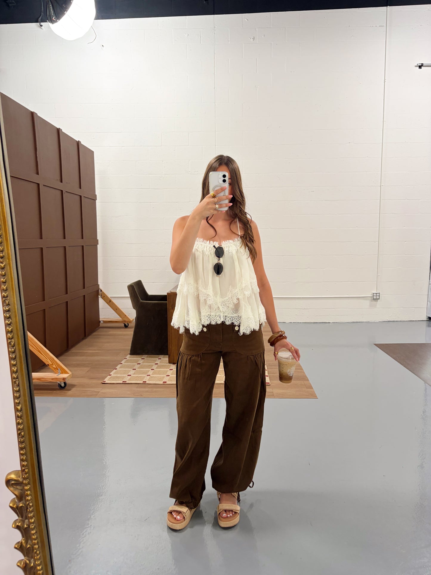 *BROWN* Sea Salt Cotton Pant