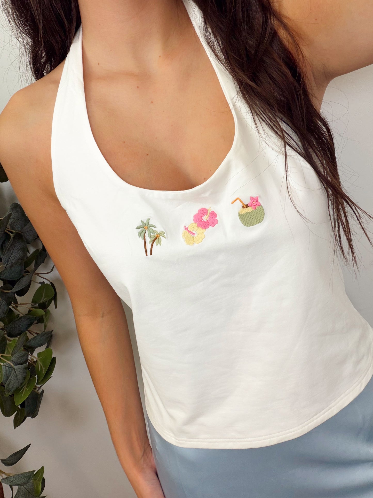 Summer Embroidered Halter