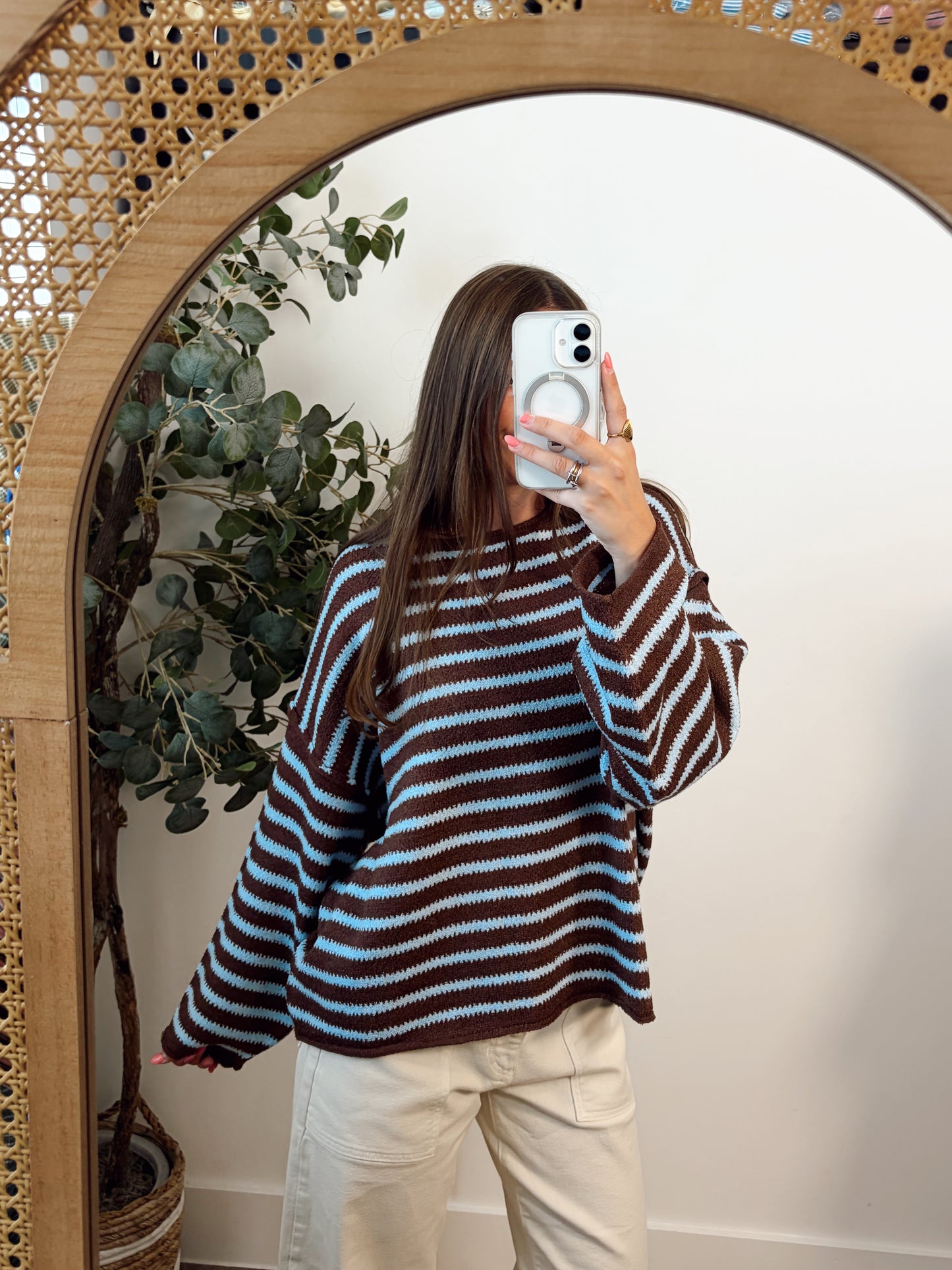 Brown/Blue Stripe Sweater