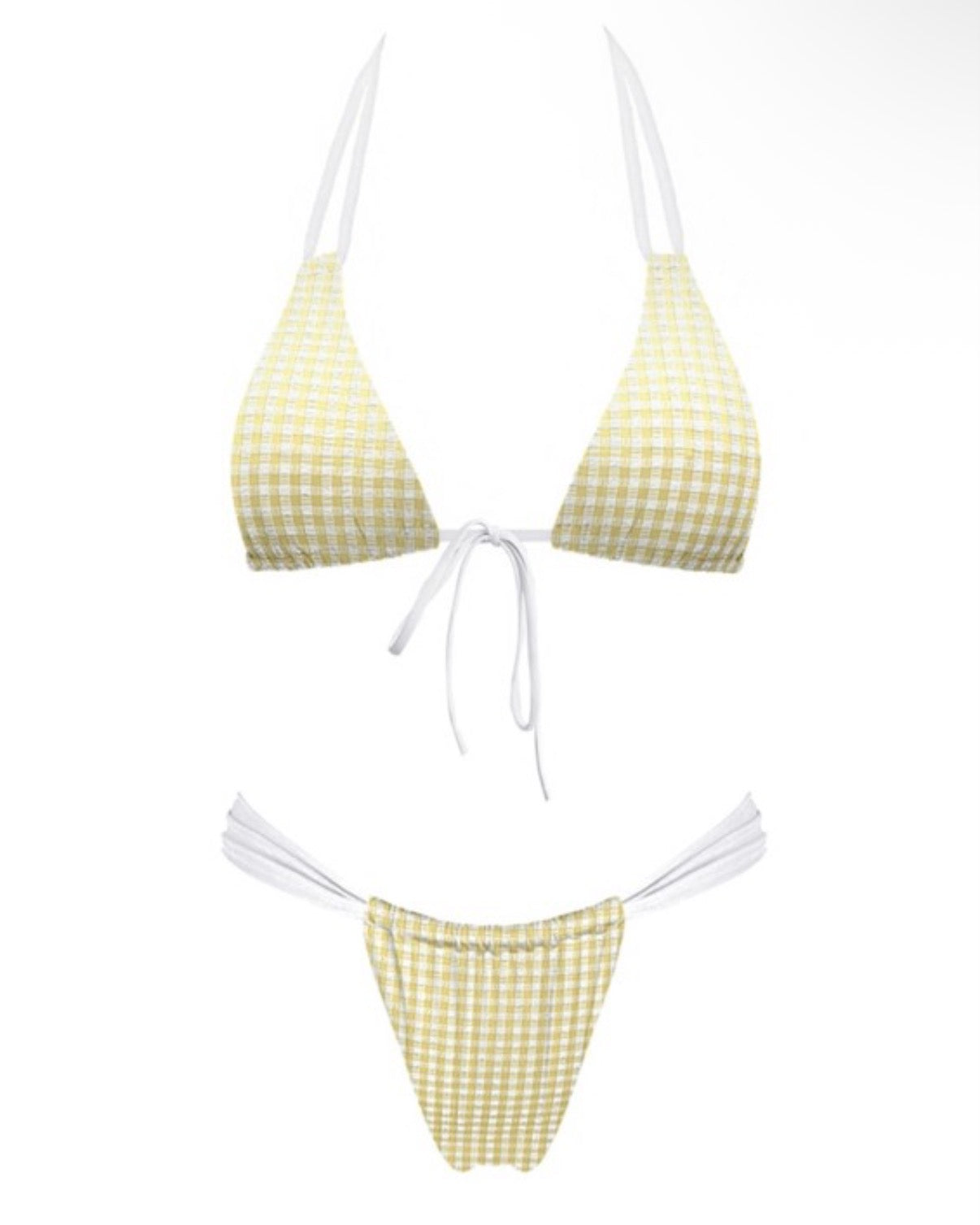Lemon Drop Gingham Bikini