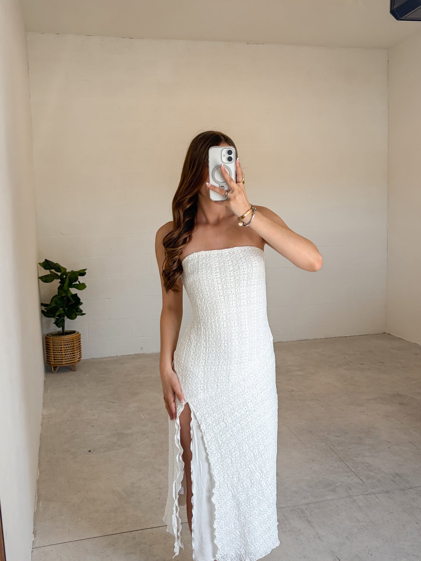 The Sandbar Lace Midi Dress