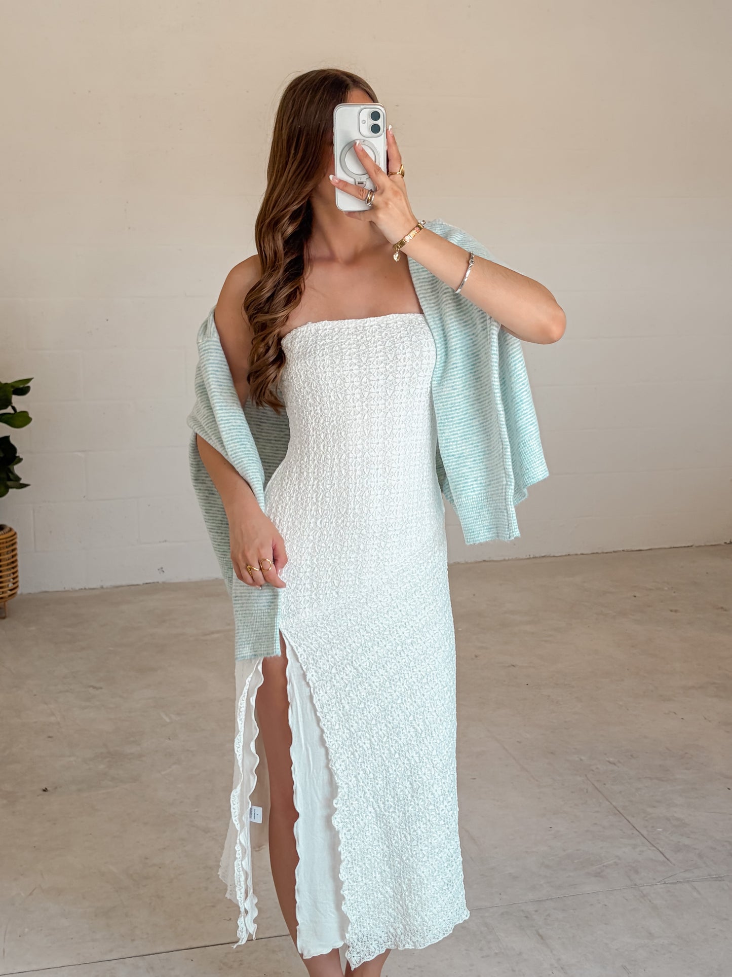 The Sandbar Lace Midi Dress