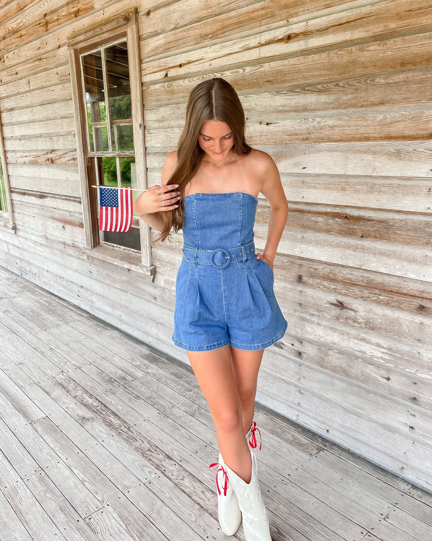 Blue Jean Baby Romper