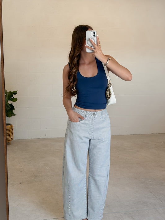 Shoreline Stripe Barrel Jeans
