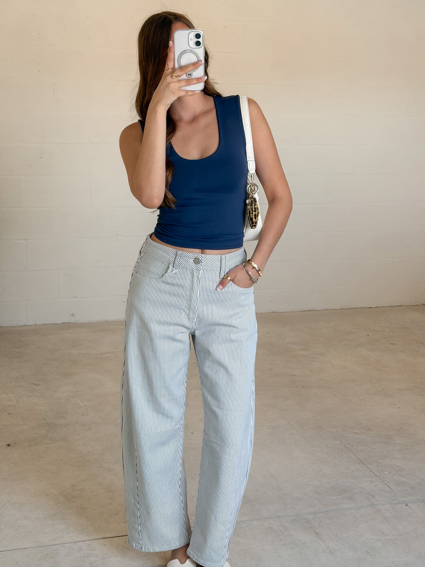 Shoreline Stripe Barrel Jeans
