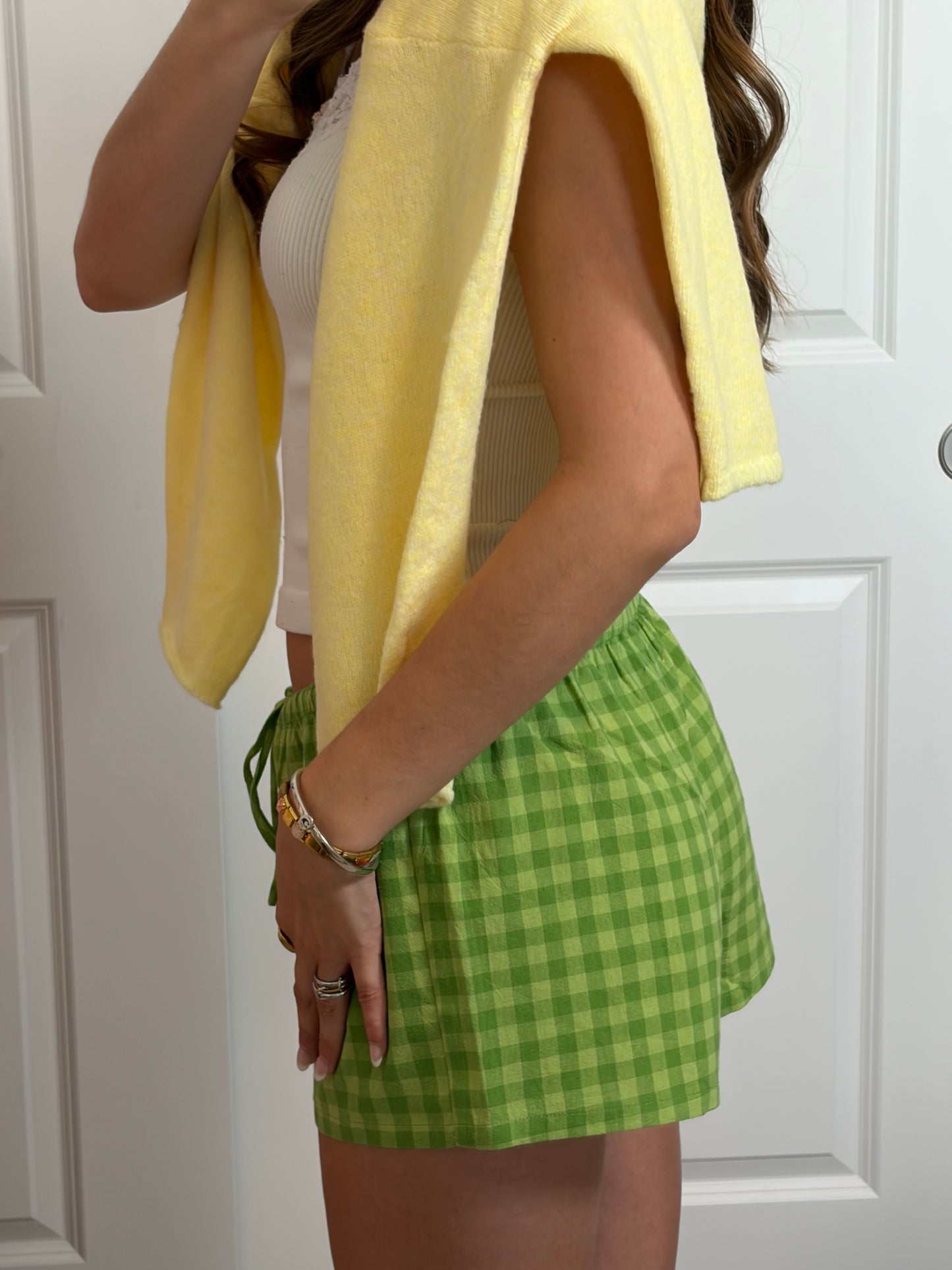 RESTOCK Lucky Girl Gingham Short