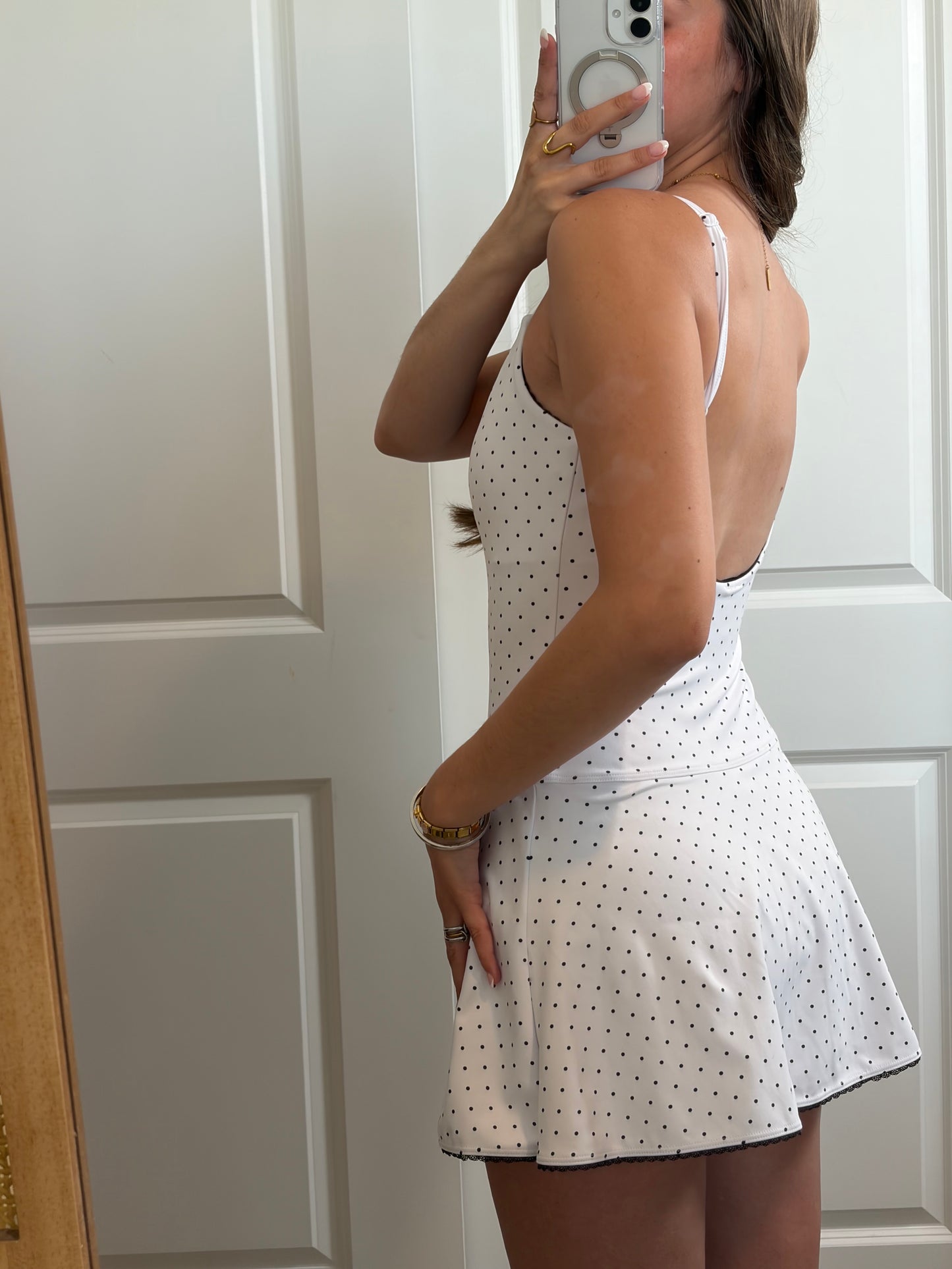 Dot Charm Active Romper Dress