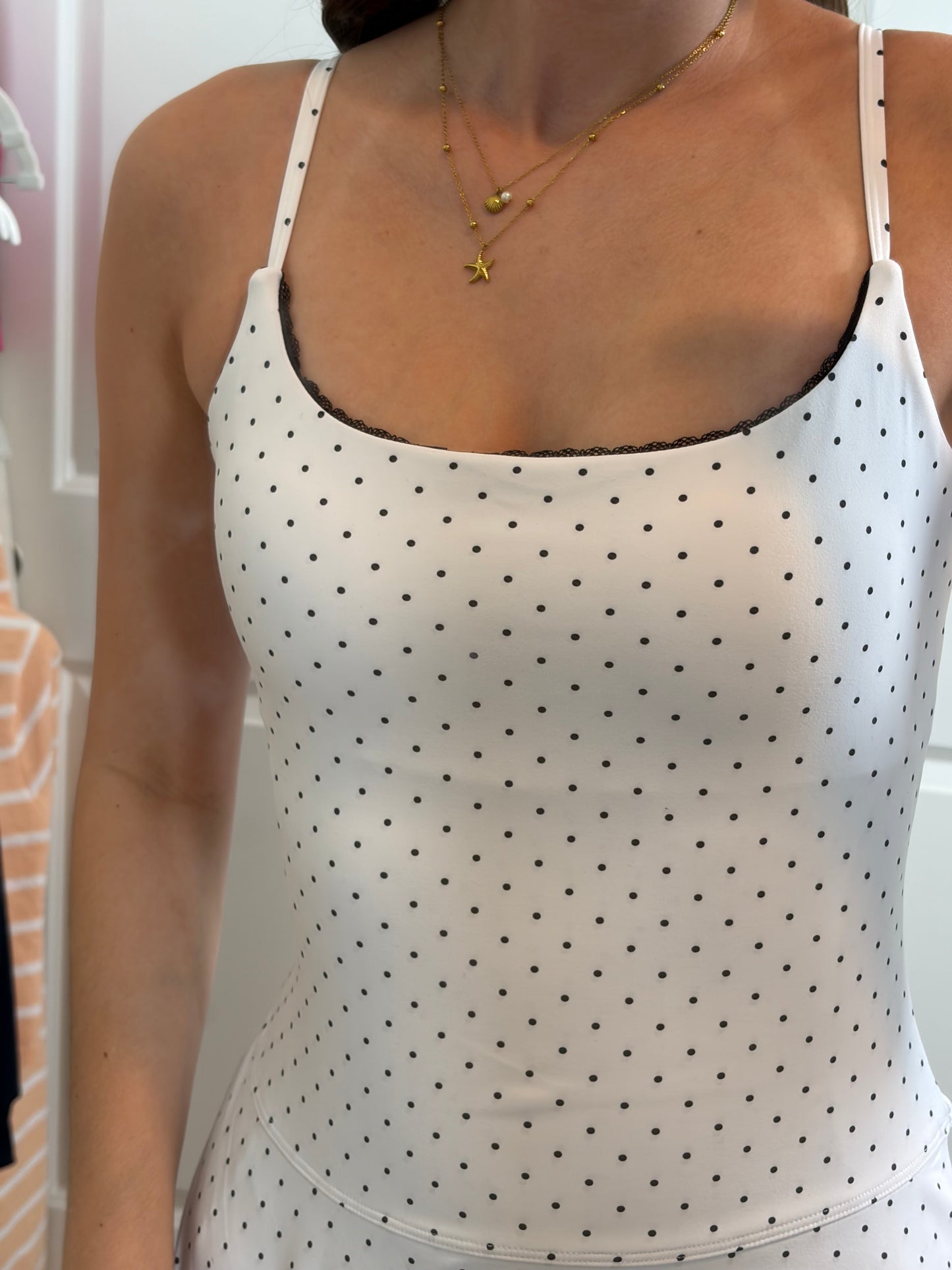 Dot Charm Active Romper Dress