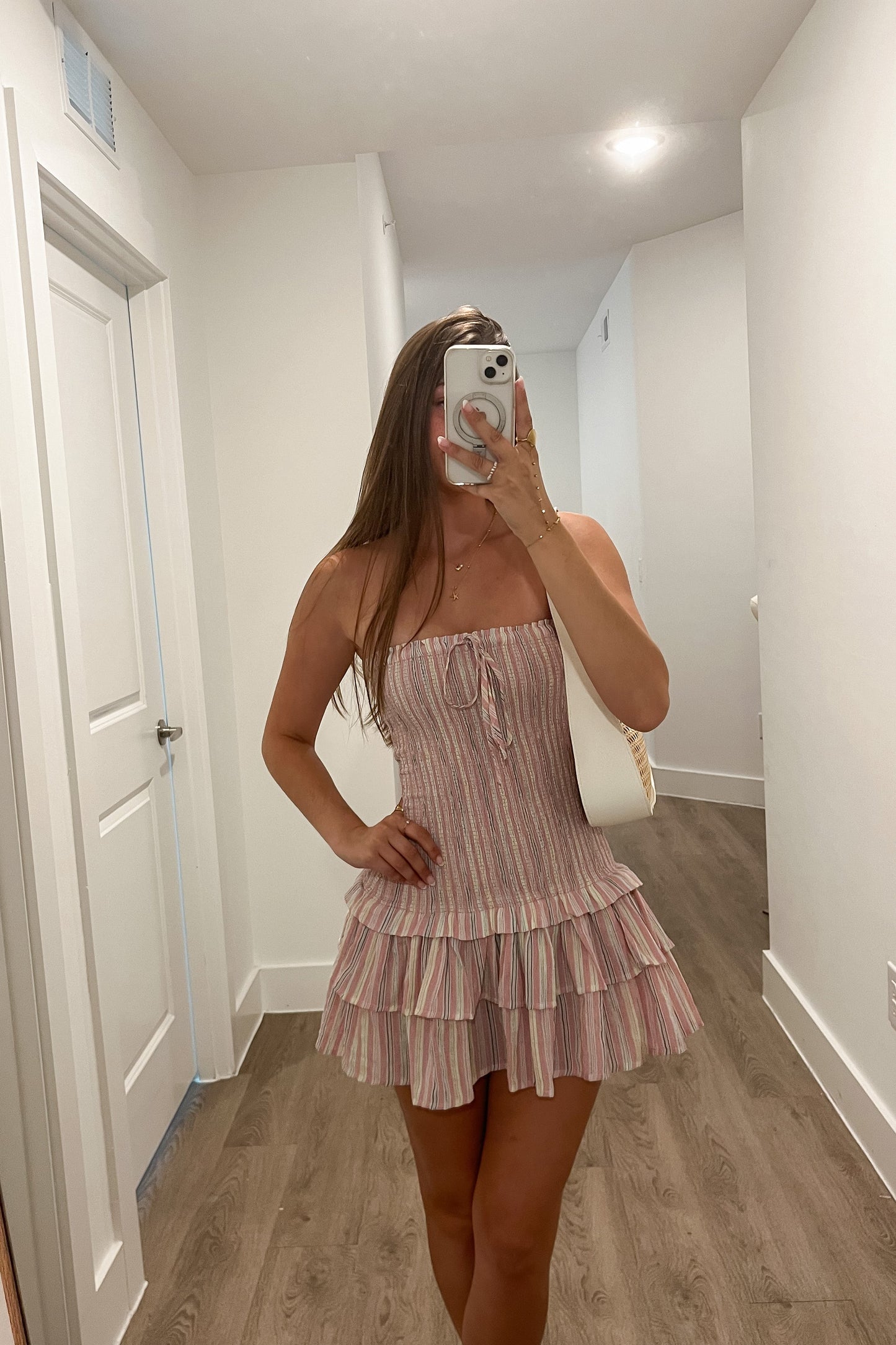 Seaside Smocked Stripe Dress