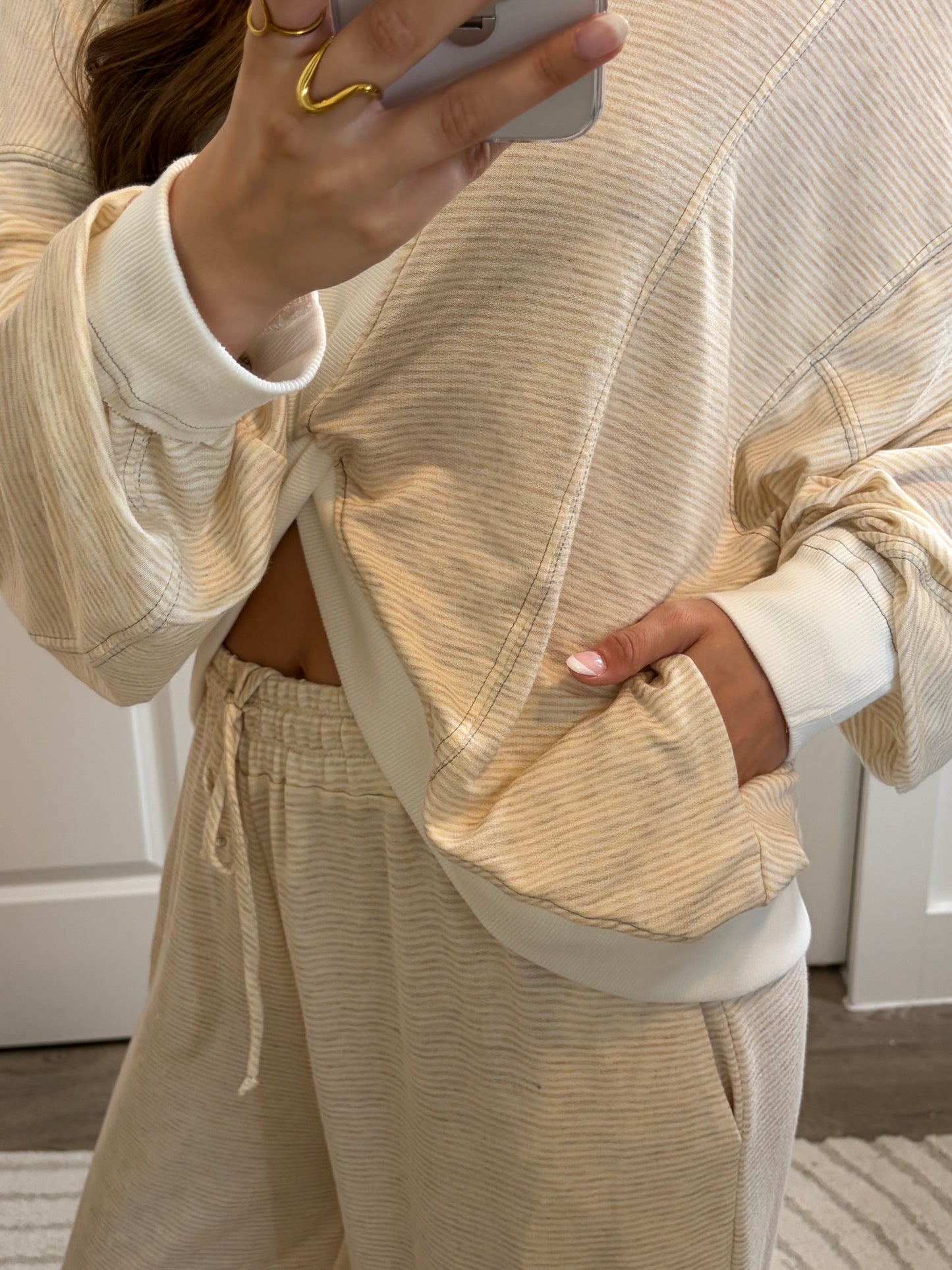 Easy Escape Twist Front Pant Set