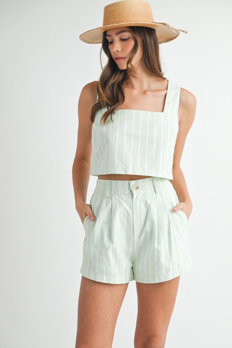 Coconut Lime Stripe Set