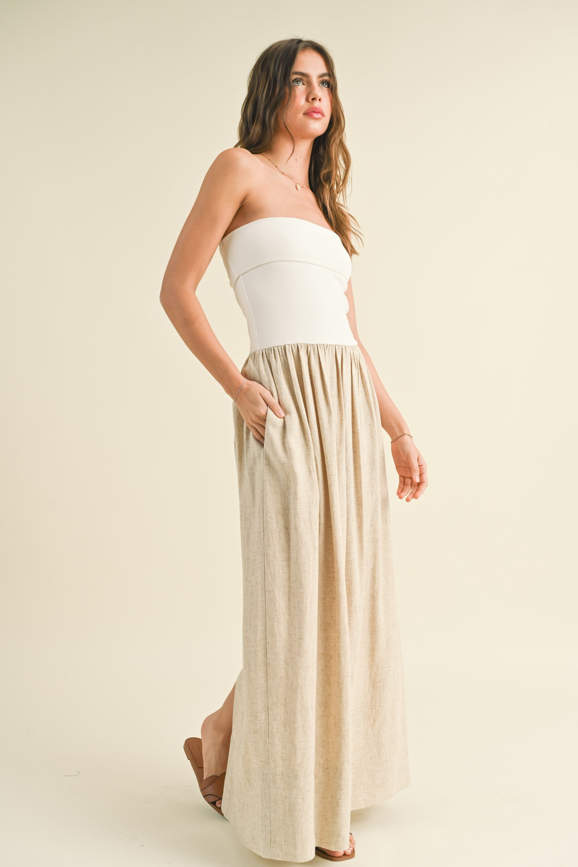 Golden Hour Linen Maxi Dress RESTOCK Chasing Bliss Boutique Golden Hour Linen Maxi Dress RESTOCK Chasing Bliss Boutique