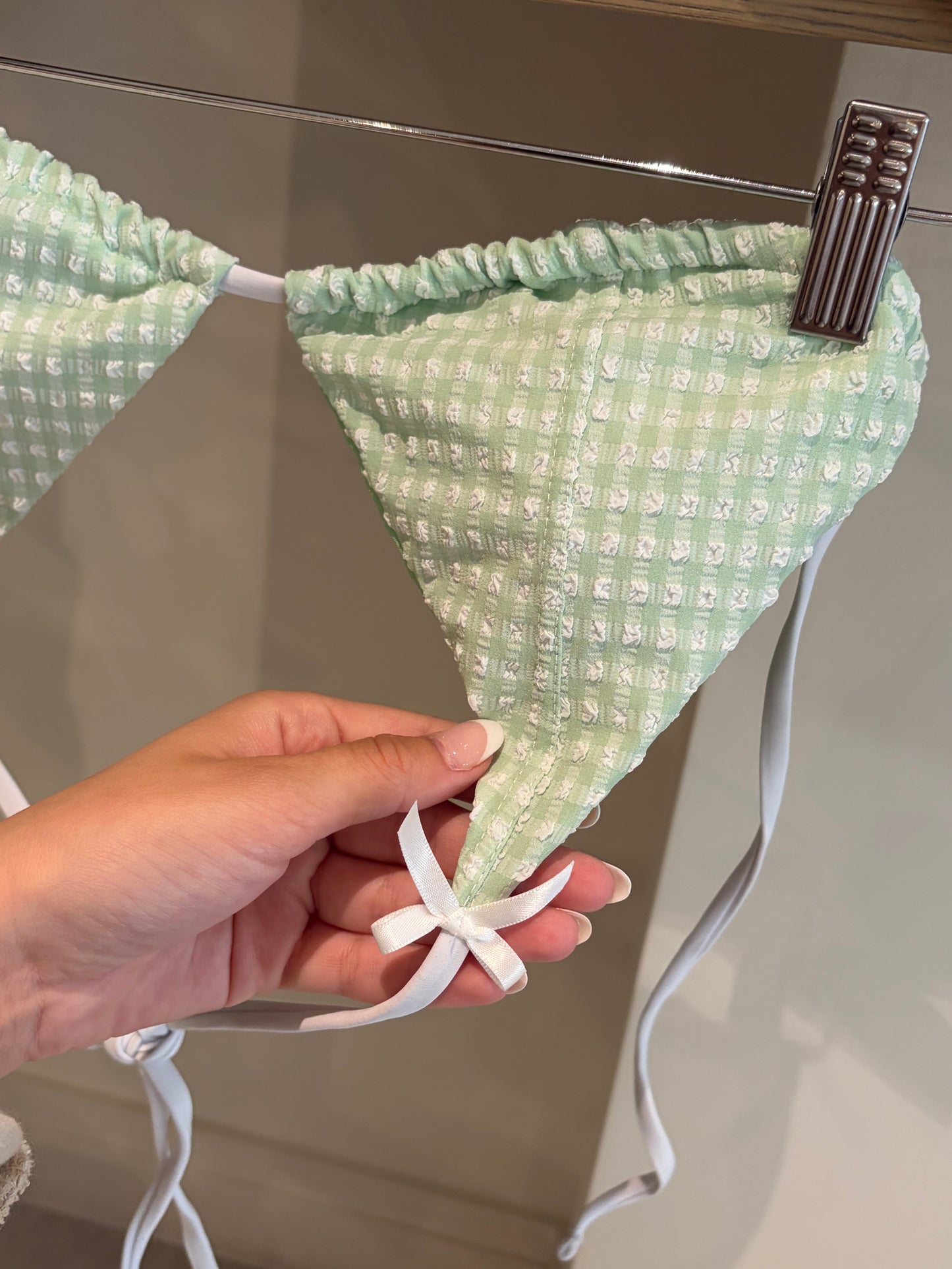 Mint Gingham Bikini
