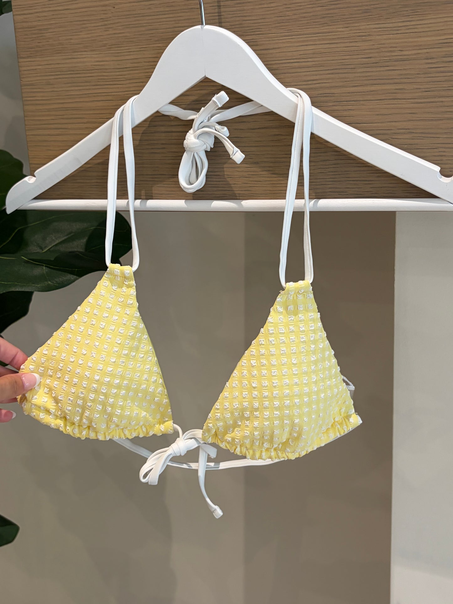Lemon Drop Gingham Bikini
