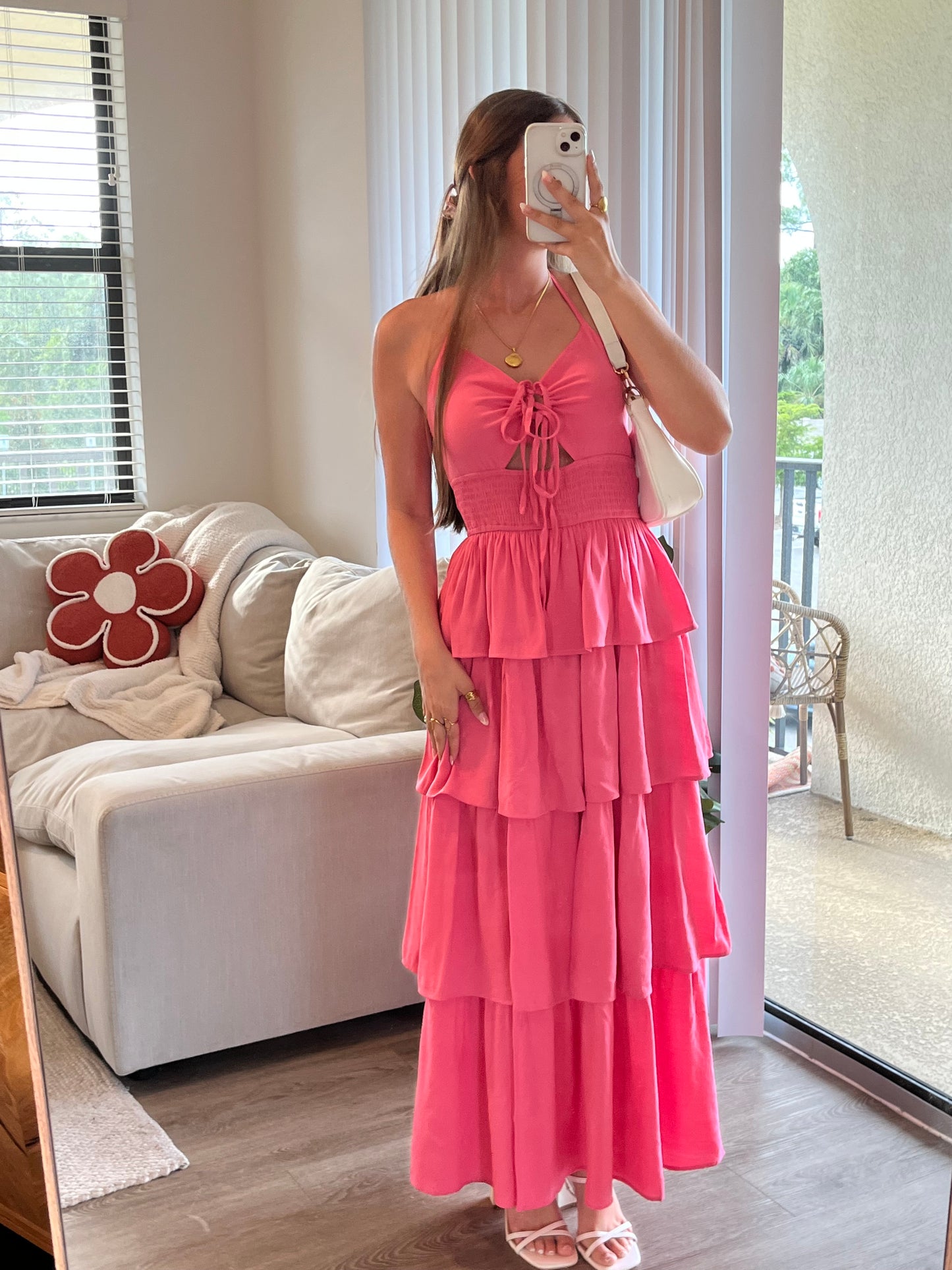 Pink Skies Ruffle Maxi Dress