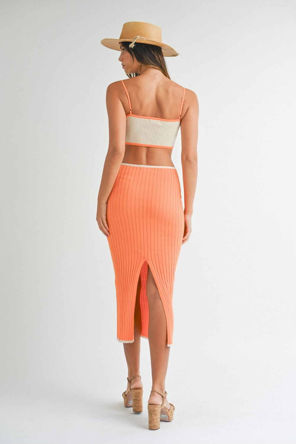 Citrus Shores Cutout Midi Dress