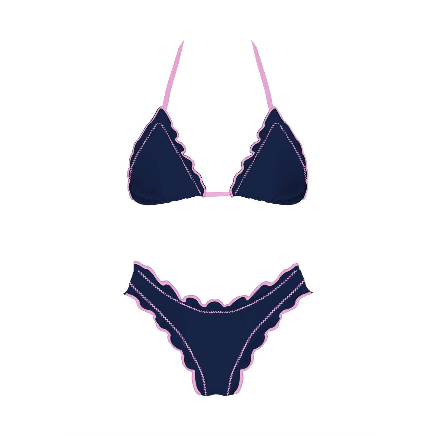 Pink Tide Ruffle Bikini Set