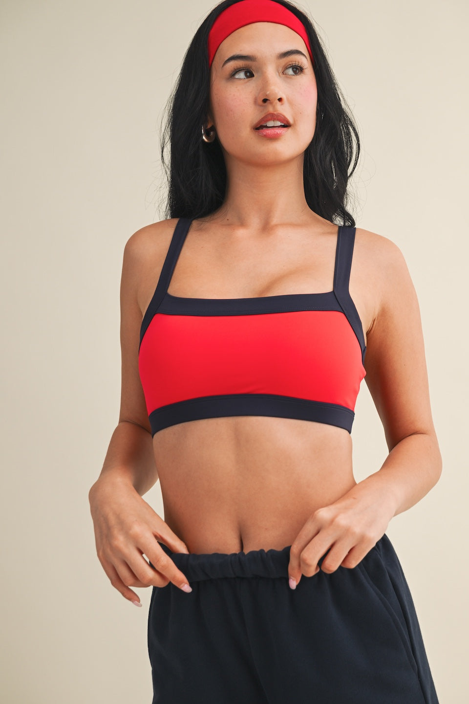 Red/navy Sports Bra