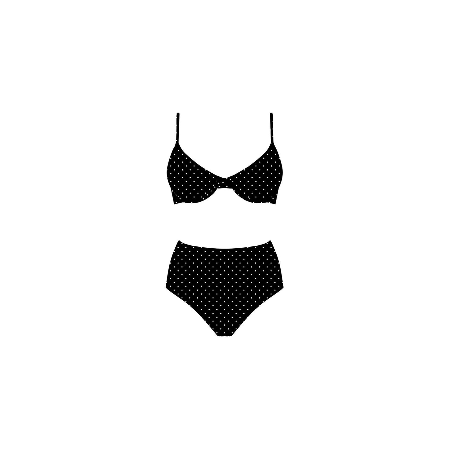 Polka Love High Waisted Bikini Set