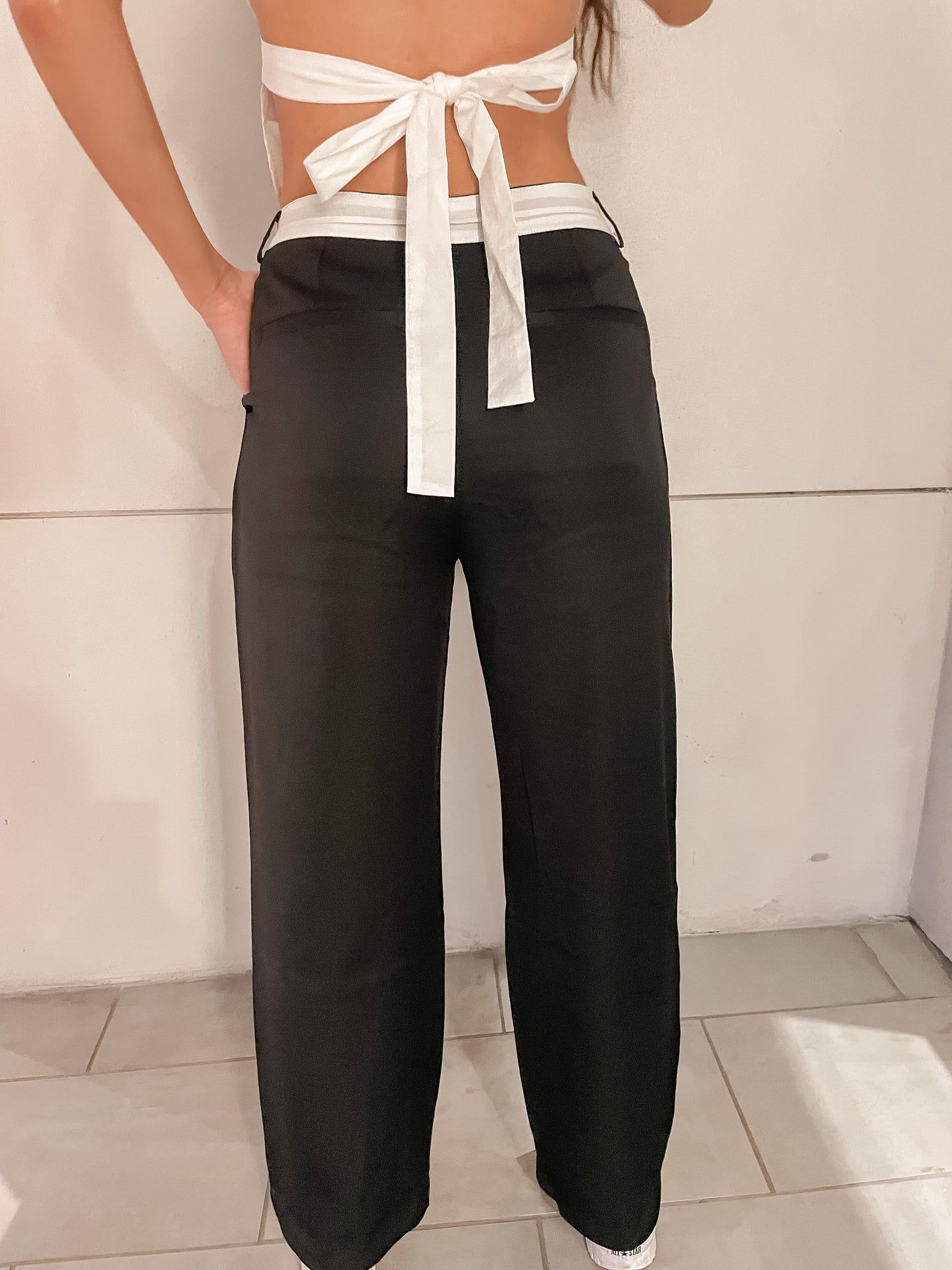 Contrast Waist Trouser