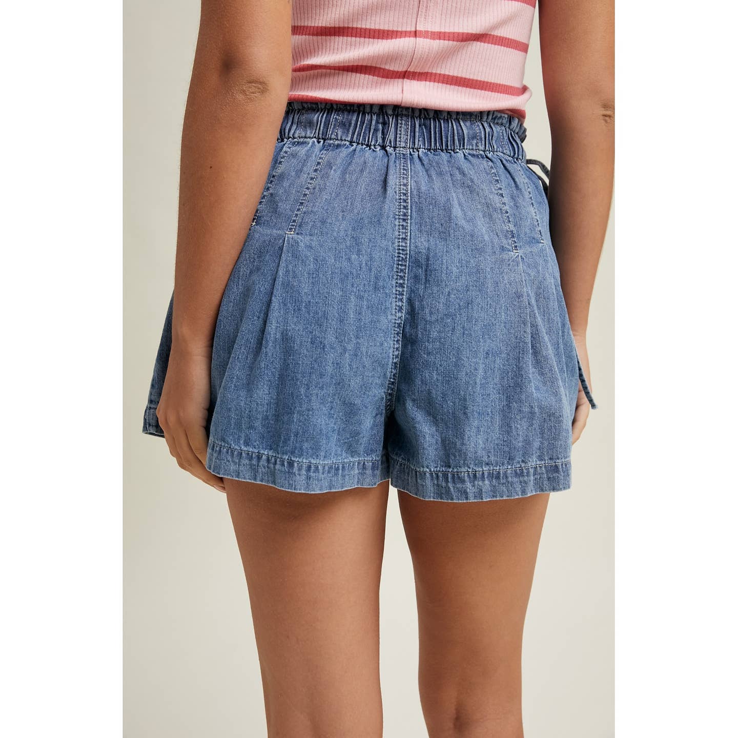 Denim Pleated Short