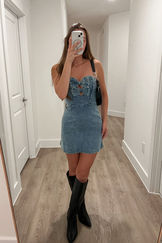 Denim Darling Bow Dress