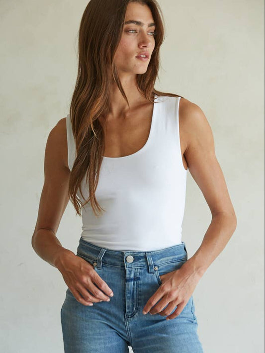 White Seamless Tank