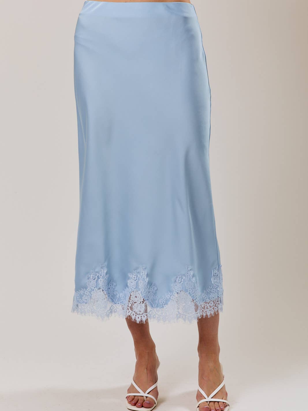 Summer Blues Satin Skirt