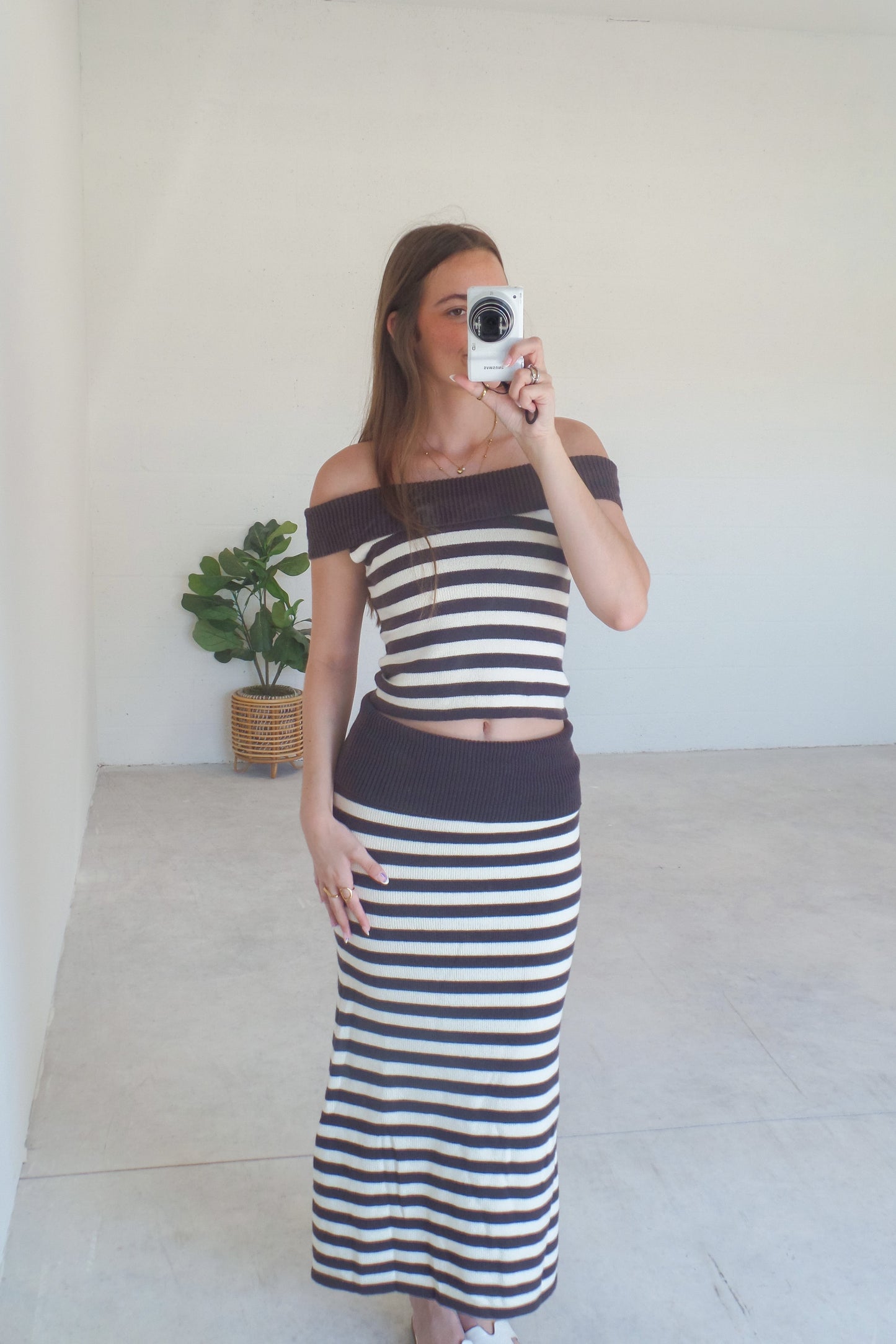 Tiramisu Stipe Knit Set