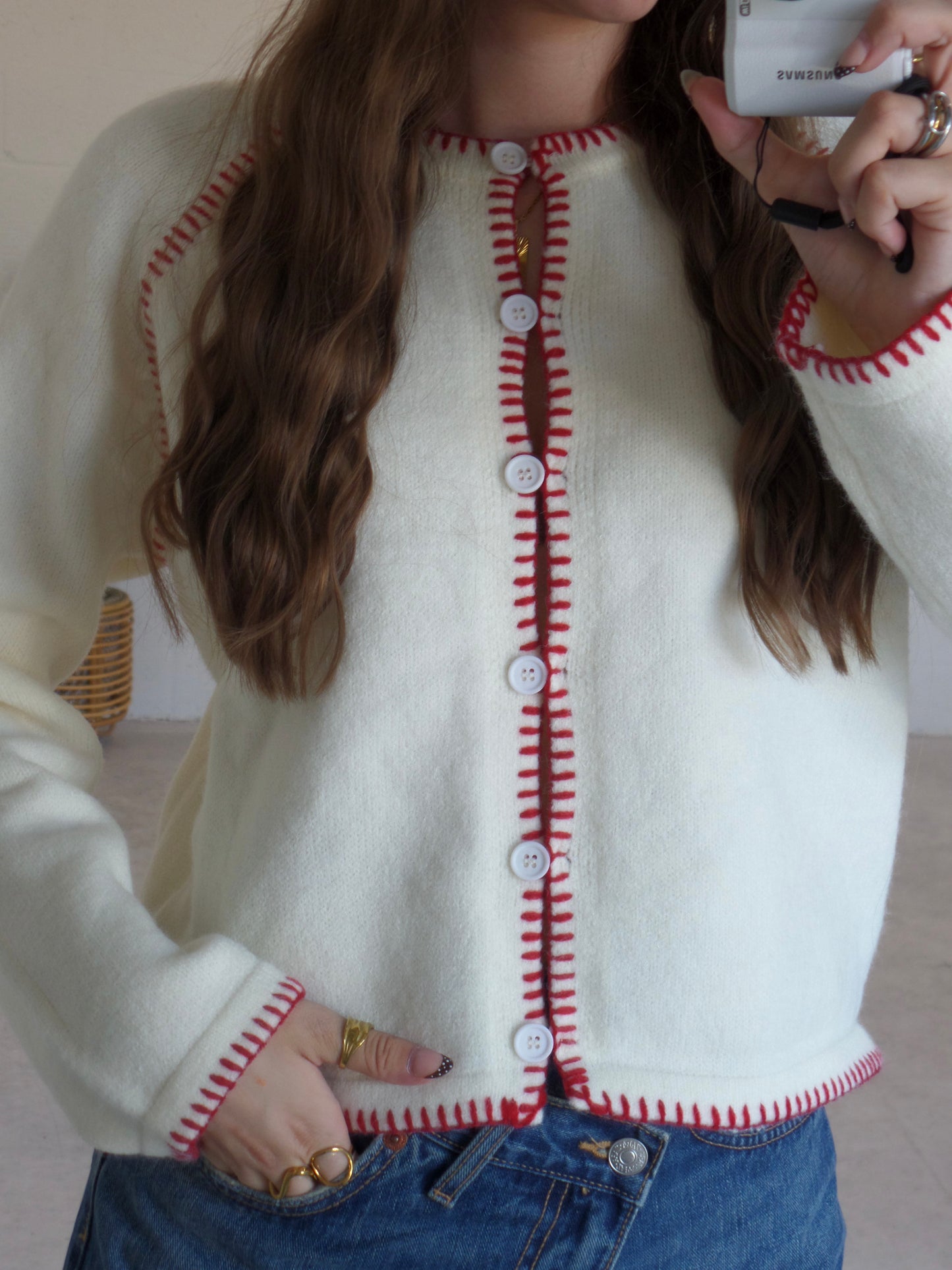 Peppermint Stitch Cardigan