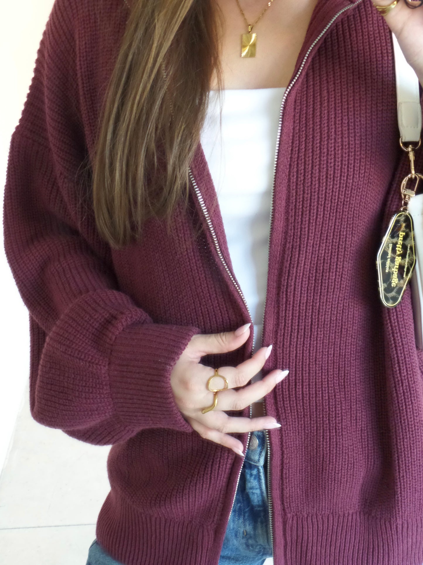 Burgundy Bliss Zip-Up