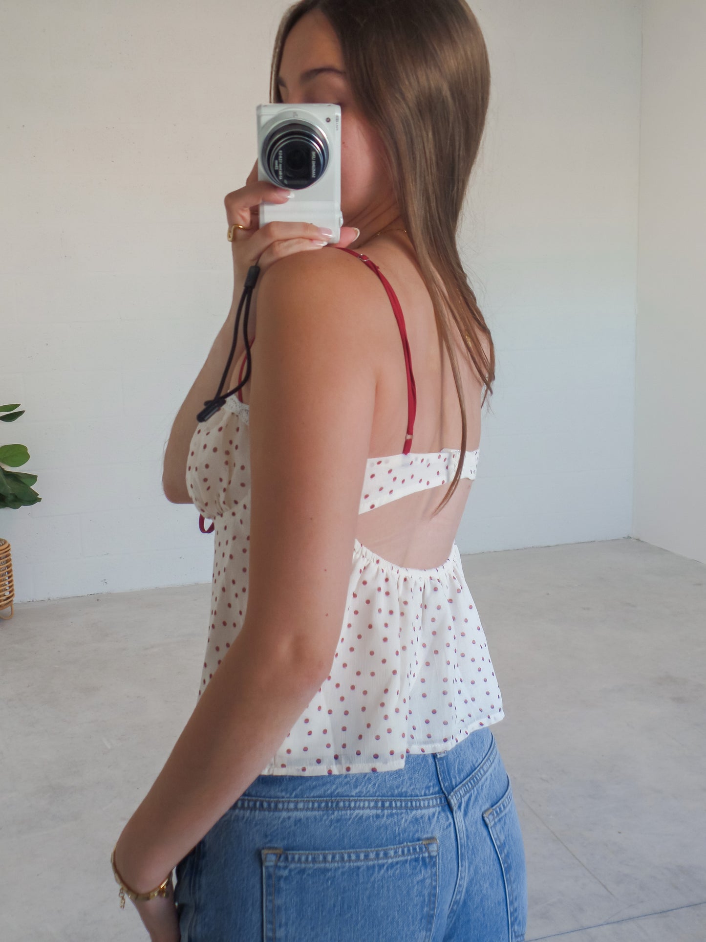 Darling Dots Open Back Top