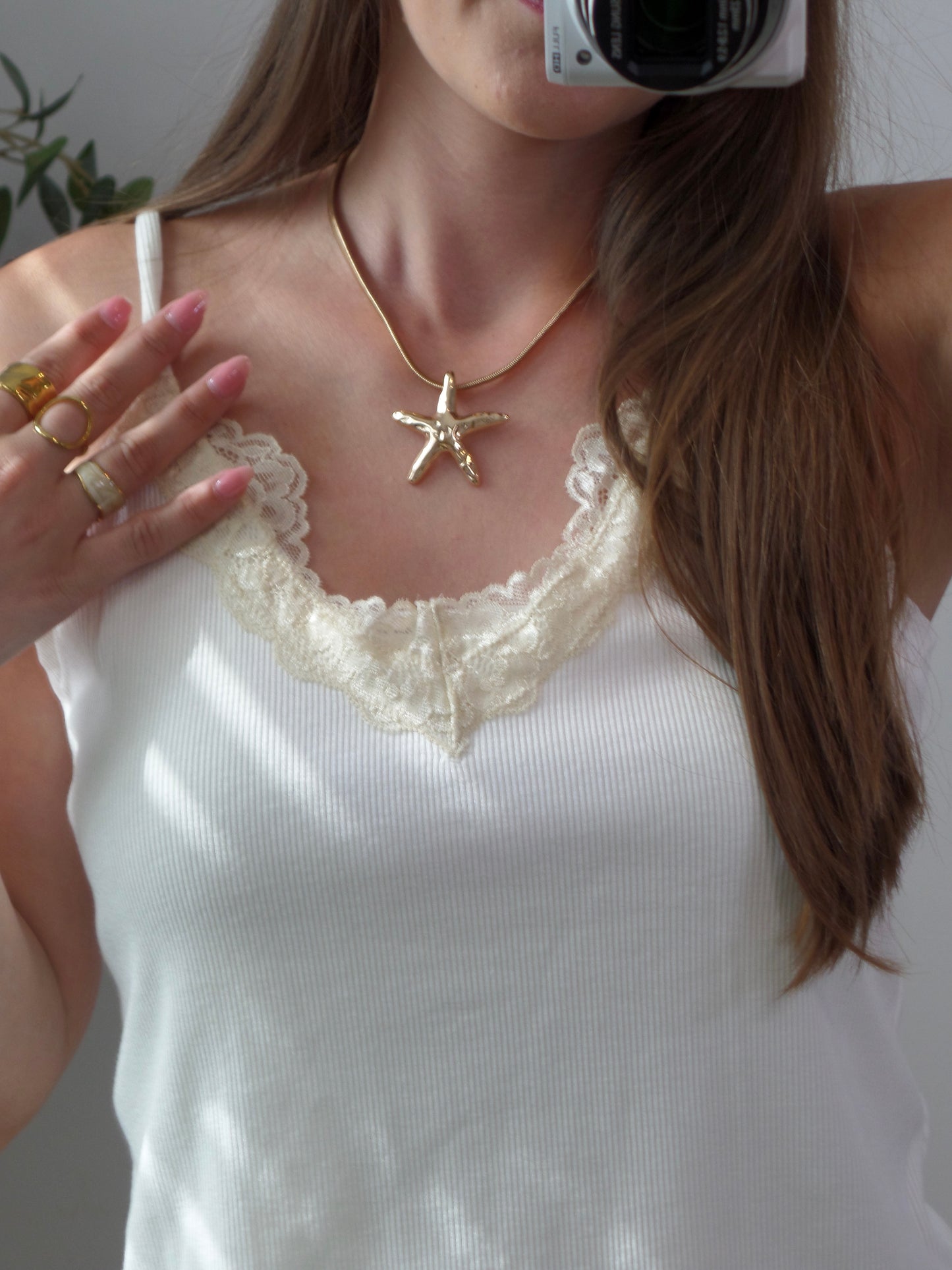 Sunshine Lace Ribbed Top