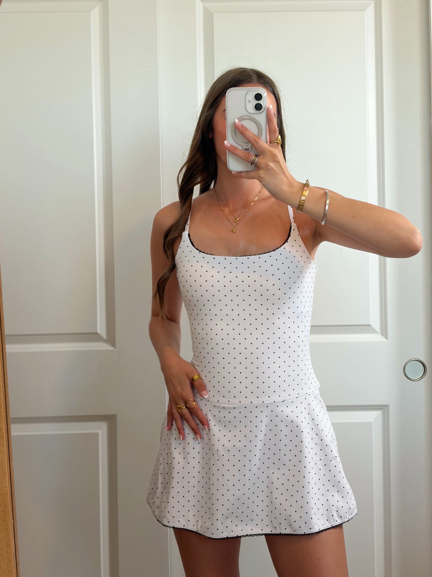 Dot Charm Active Romper Dress