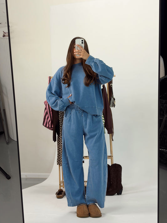 Blue Barrel Cotton Set