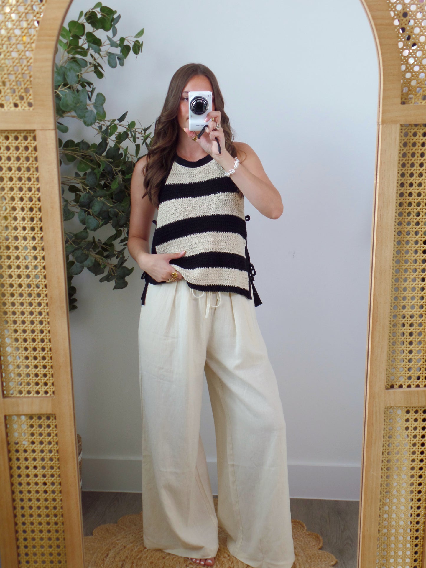 Cream Linen Pant
