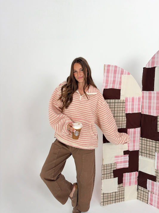 Strawberry Cream Sherpa Jacket