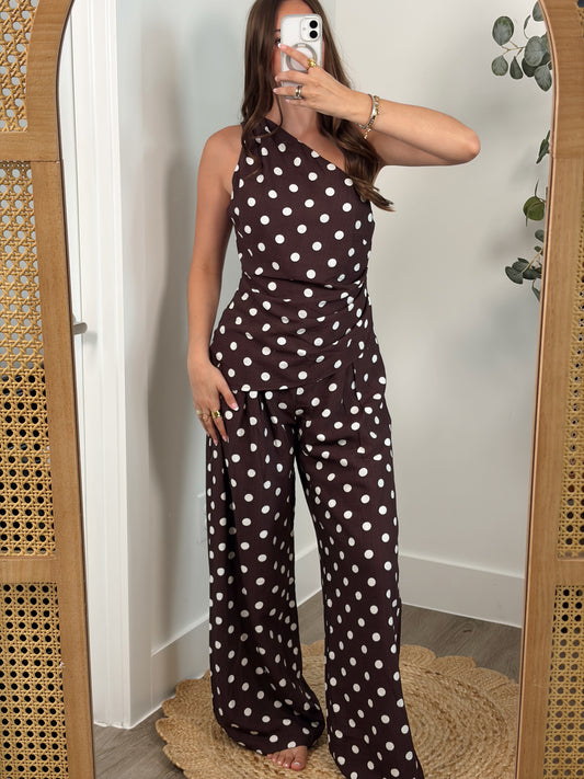 Fall Spotted Pant Set