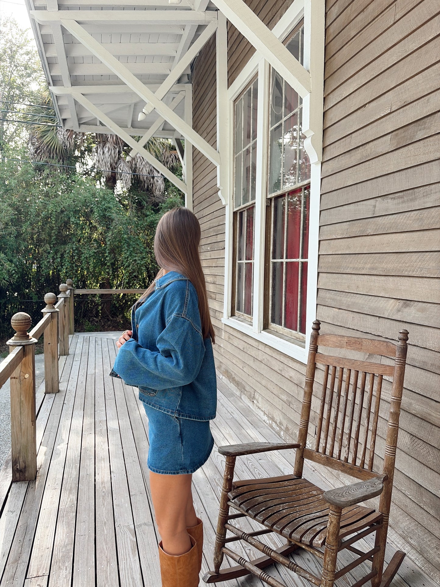 Denim Skirt Set
