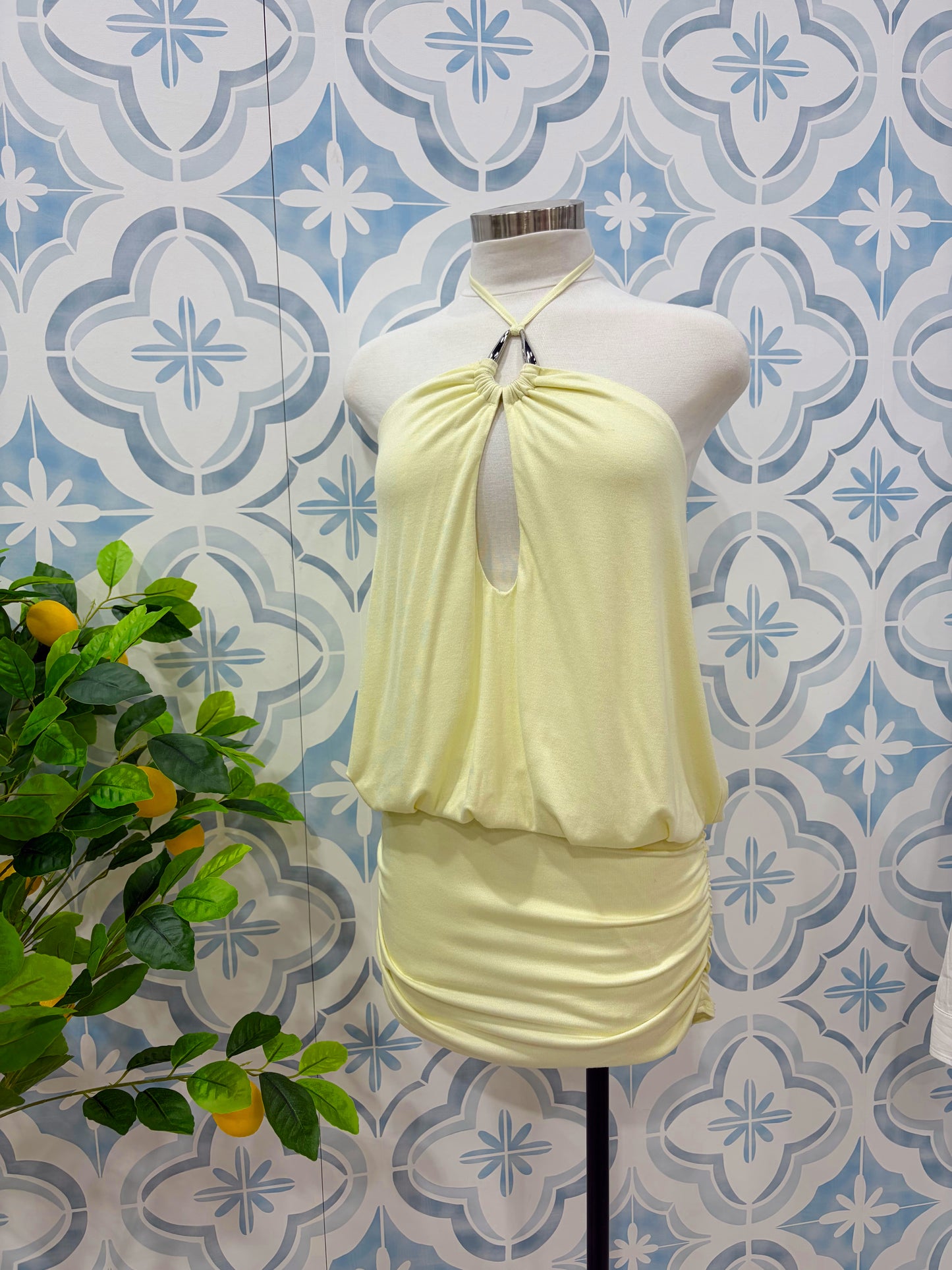 Yellow Halter Dress