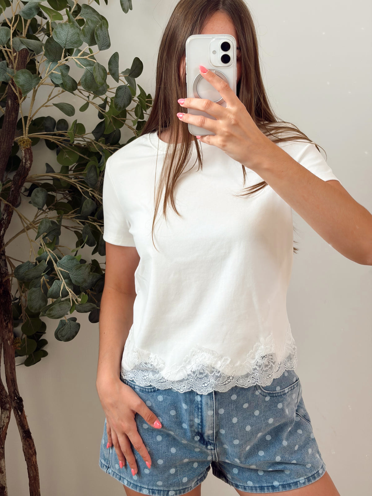 White Lace Tee