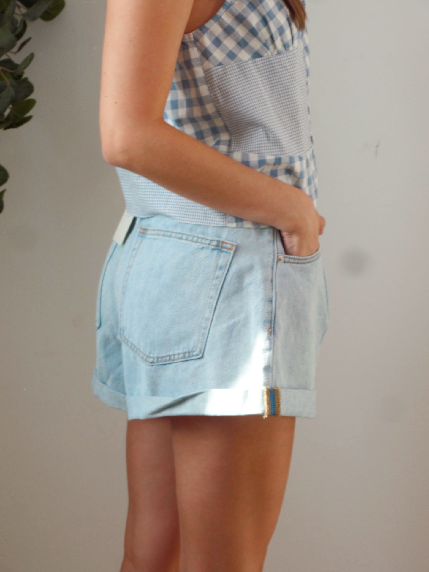 Denim Cuff Short