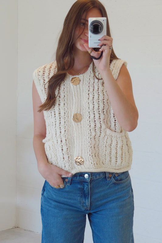 Cozy Cream Chunky Knit Top