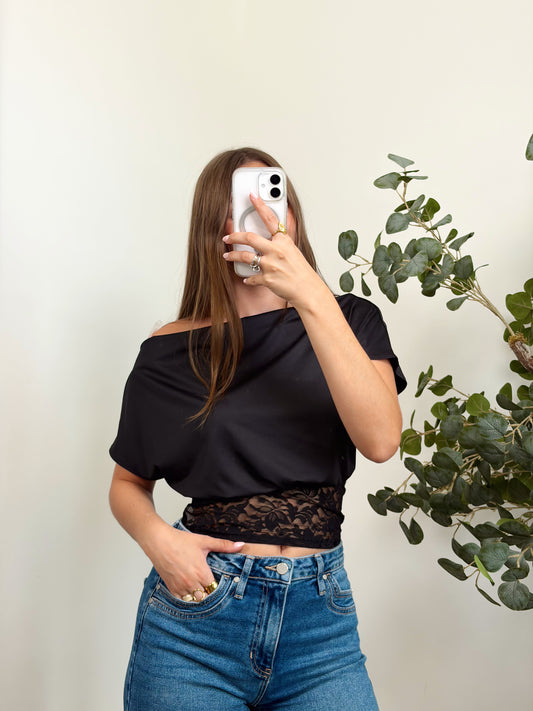 Sienna Lace Top - Black