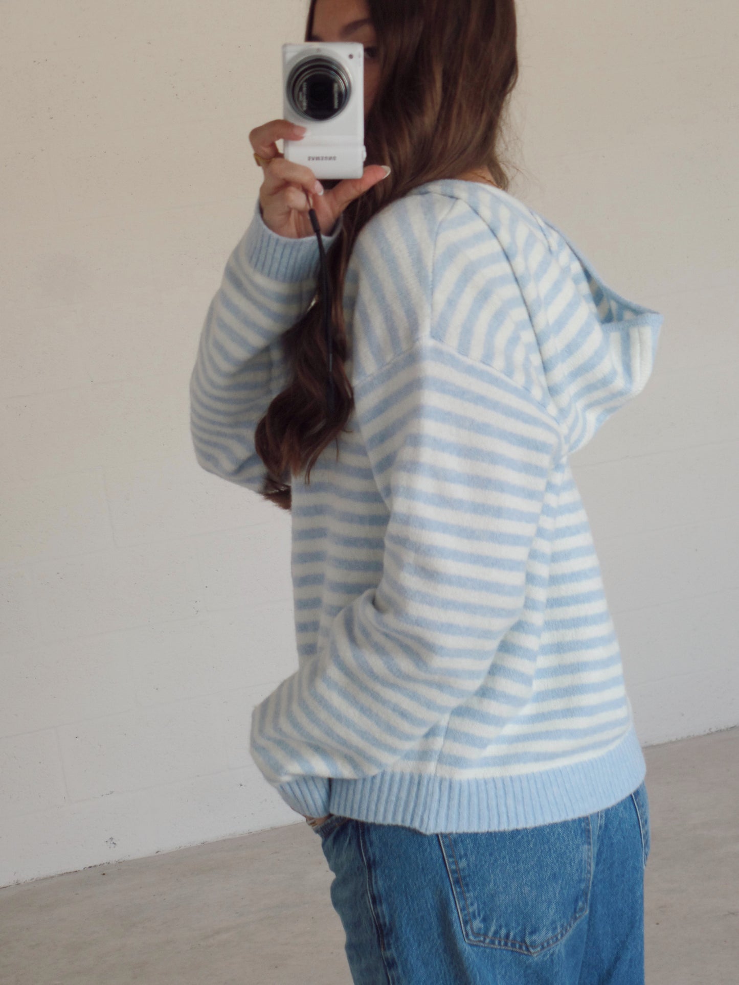 Cloudy Skies Double Zip Sweater