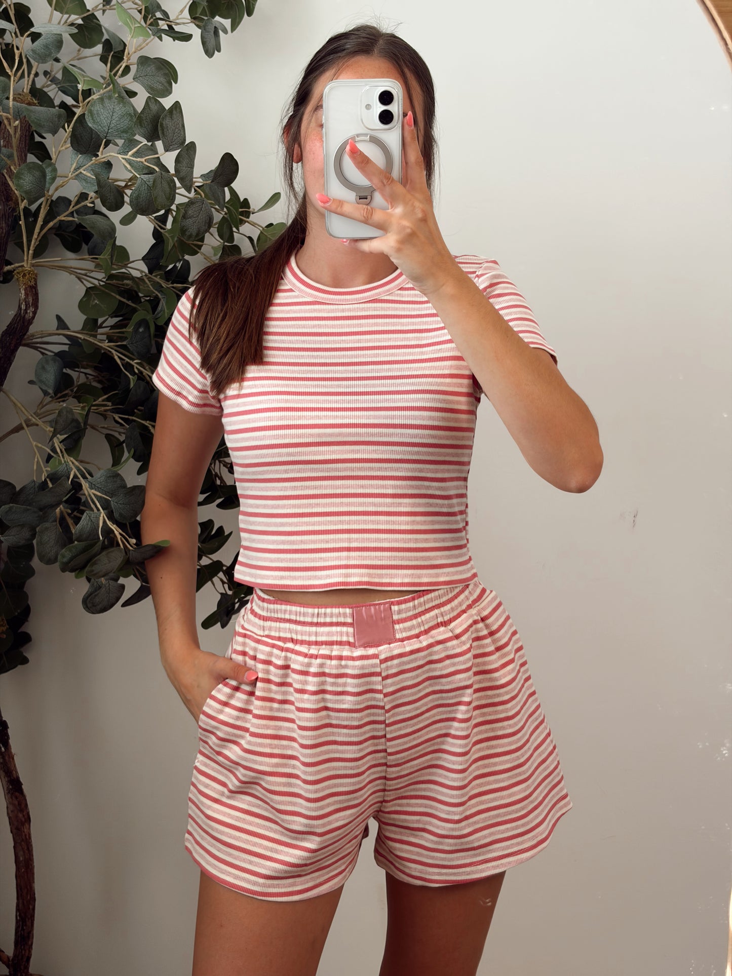 Pink/Rose Stripe Set